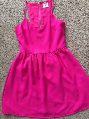 Buddy Love Fuchsia Spaghetti-Strap Mini Dress